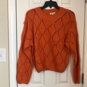 Orange “moon river” women’s sweater